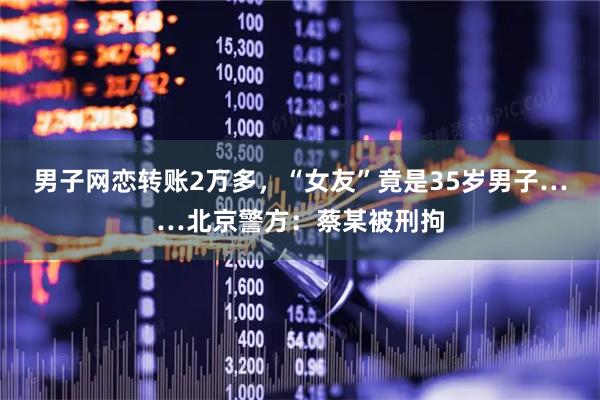男子网恋转账2万多，“女友”竟是35岁男子……北京警方：蔡某被刑拘